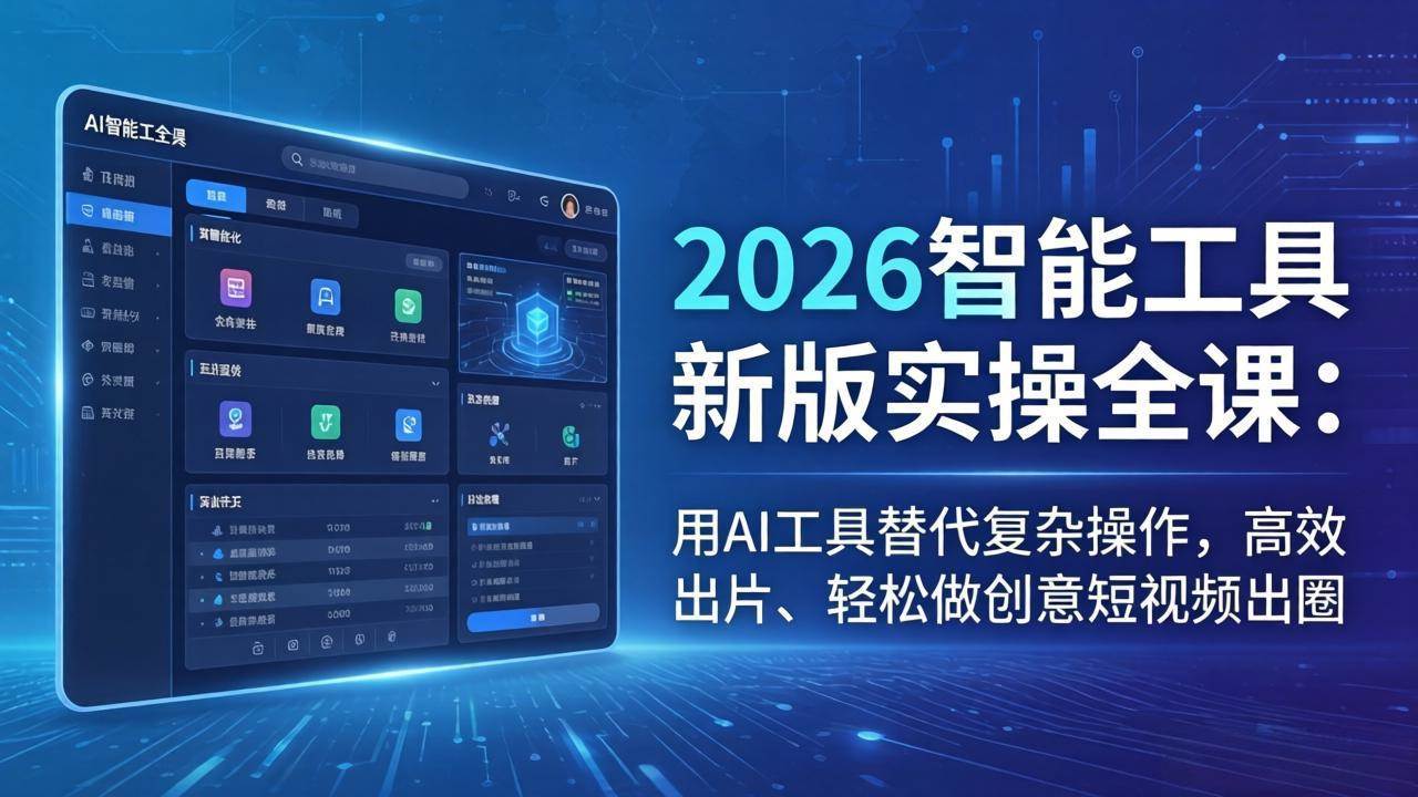 (4.14)2026智能工具新版实操全课：用AI工具替代复杂操作，高效出片、轻松做创意短视频出圈